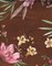 1 Yard Mocha Hawaiian Floral Print Brushed DTY Knit Fabric 58/60" Wide